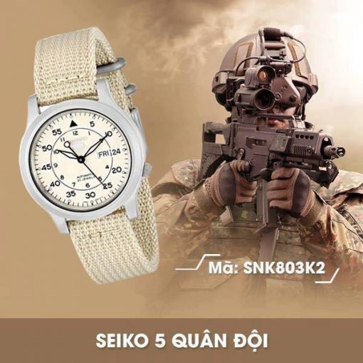 Đồng hồ nam Seiko 5 quân đội các mã SNK805 & SNK807 & SNK803 & SNK809